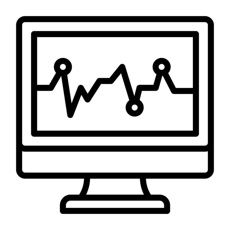 hartslag binnen toezicht houden op beeltenis online ecg toezicht houden op icoon vector