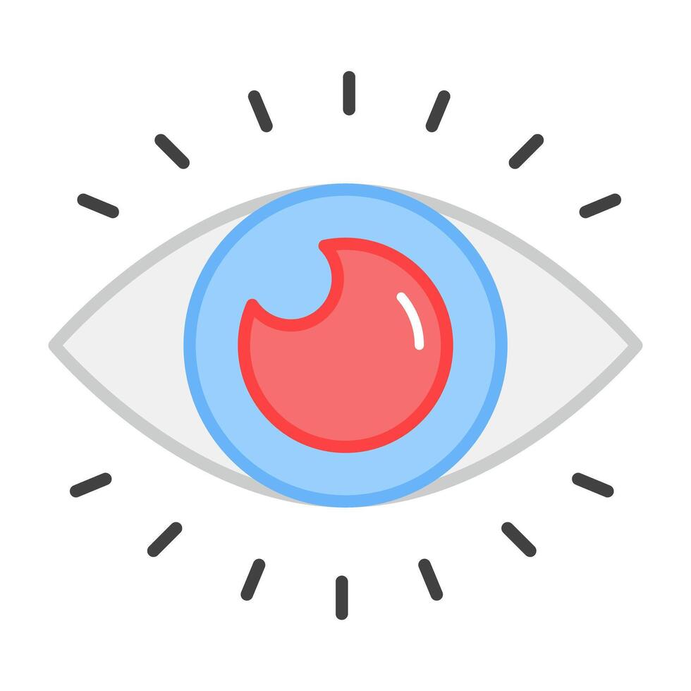 een vlak ontwerp, icoon van bedrijf oog vector
