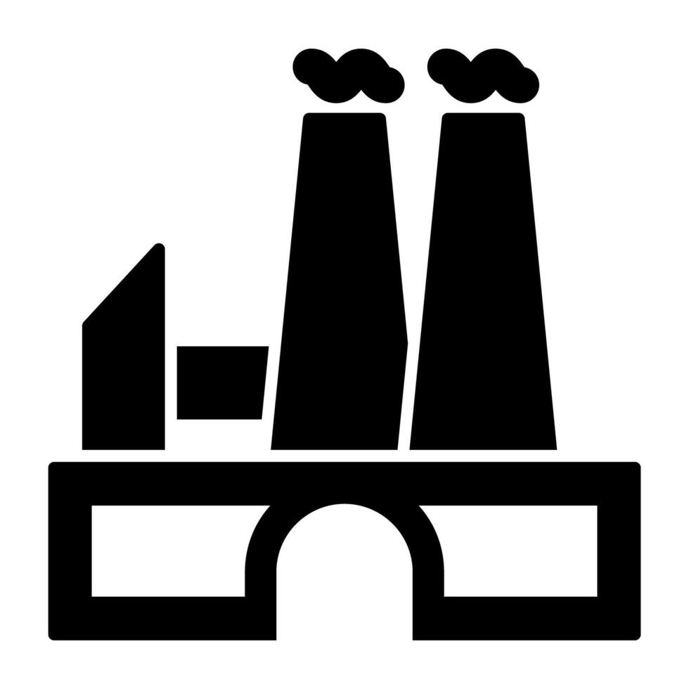 een glyph ontwerp, icoon van molen vector