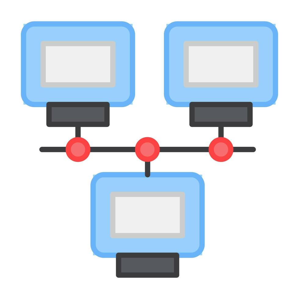 computer verbindingen aanduiding concept van lan netwerk vector