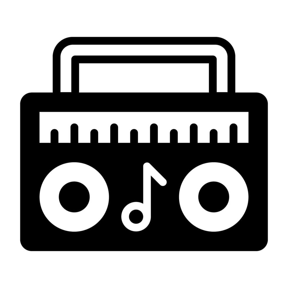 cassette speler icoon, boombox voor web en mobiel apps vector