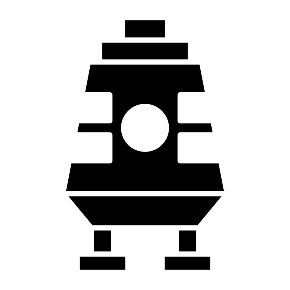 een glyph ontwerp, icoon van ruimte capsule vector