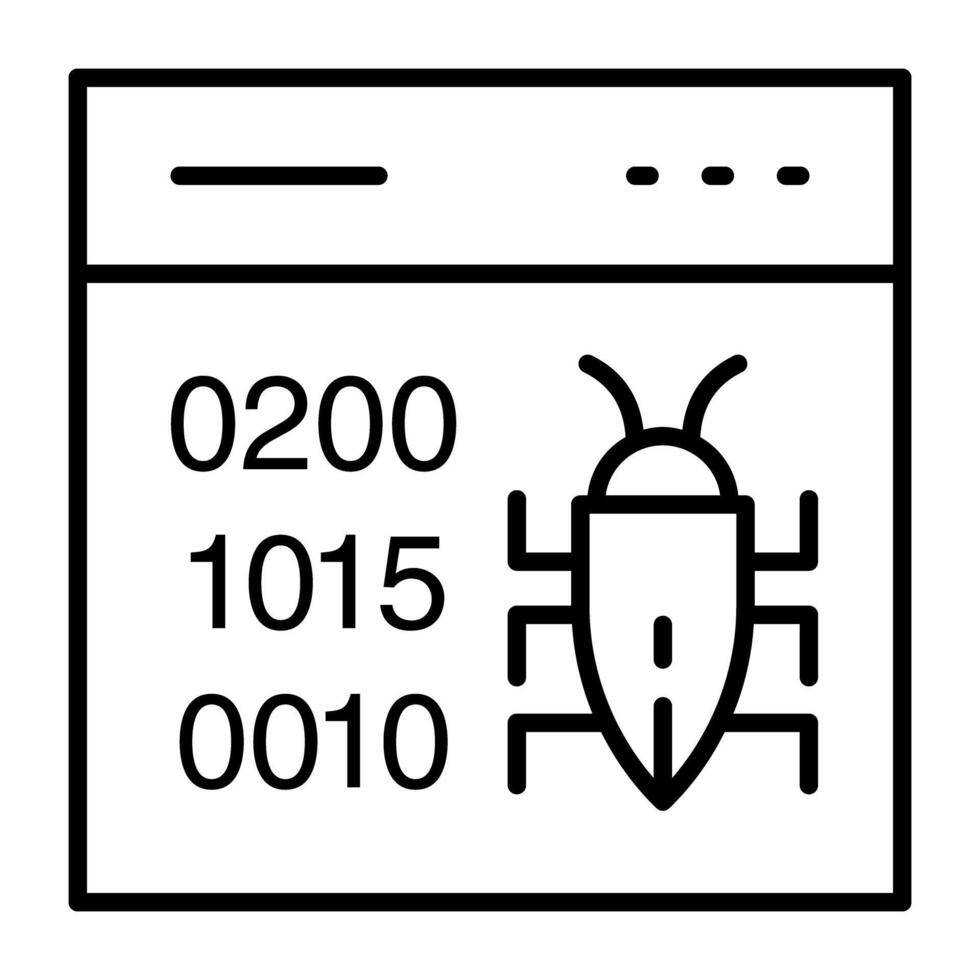 een modieus ontwerp icoon van malware website vector
