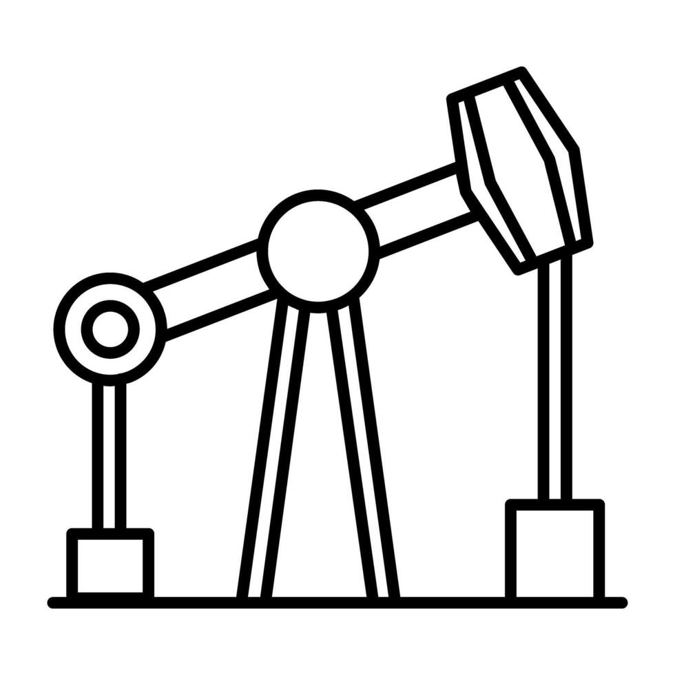 een lineair ontwerp, icoon van olie platform vector