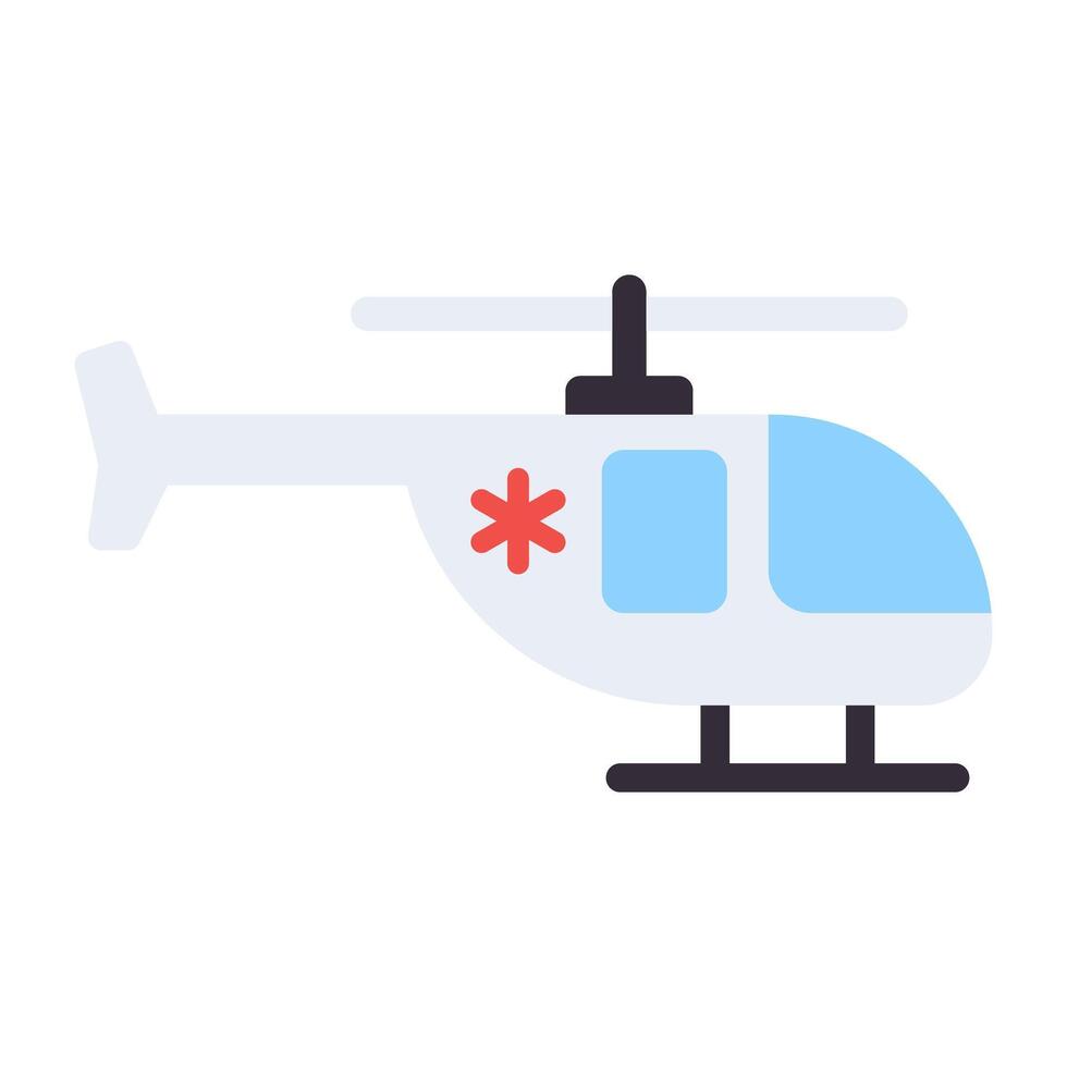 medisch vervoer helikopter icoon glyph ontwerp vector