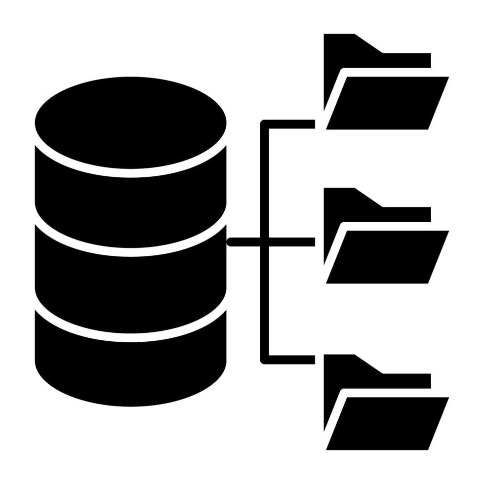 een modern stijl icoon van databank netwerk vector