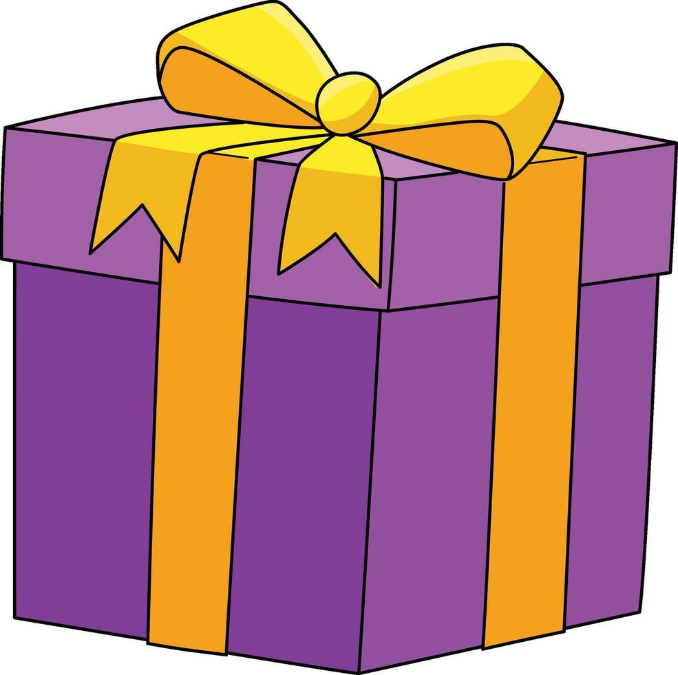 verjaardag Cadeau tekenfilm gekleurde clip art vector