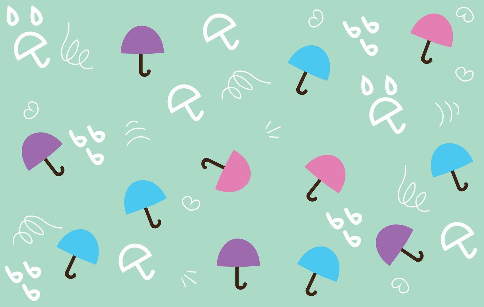 paraplu patroon achtergrond voor geschenk papier of behang Aan telefoon of bureaublad of sticker vector