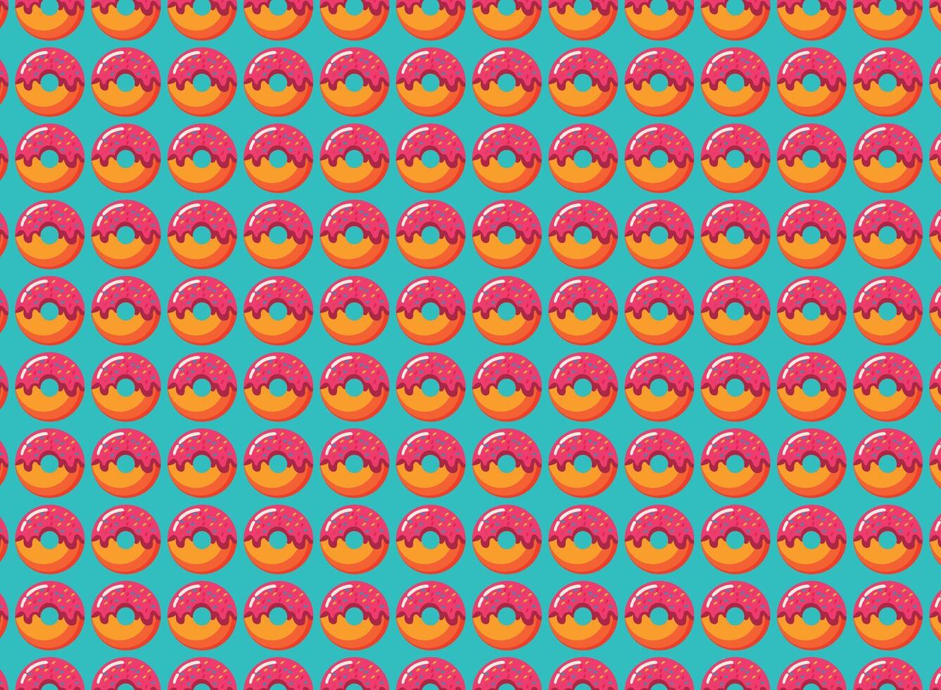 donuts patroon voor achtergronden en texturen, vector