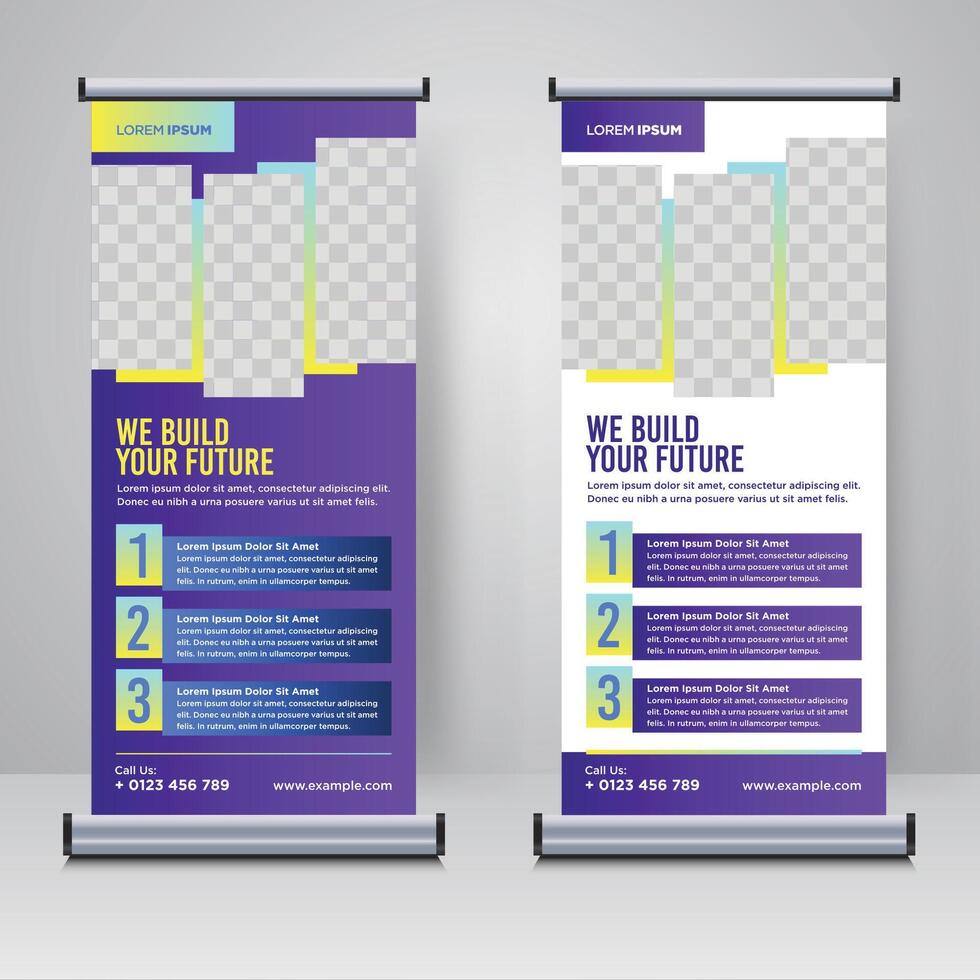 corporate rollup of x banner ontwerpsjabloon vector