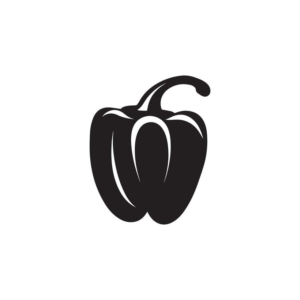 peper zwart icoon vers heet voedsel natuurlijk vector ontwerp.