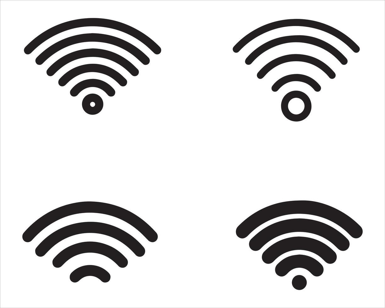 Wifi signaal vector symbool icoon Aan wit achtergrond vector illustratie