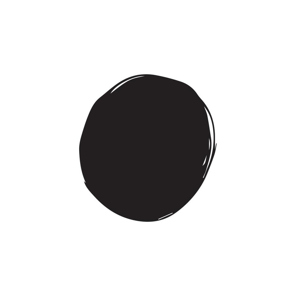 borstel cirkels ronde vorm voorraad zwart kleur ontwerp. vector
