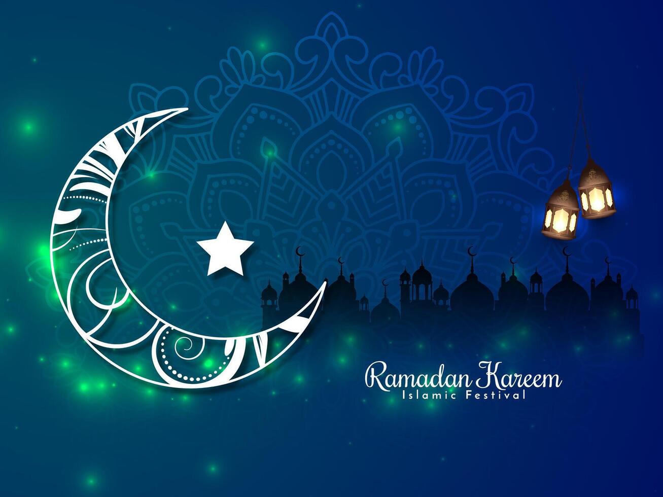 religieus Ramadan kareem Islamitisch festival viering kaart ontwerp vector