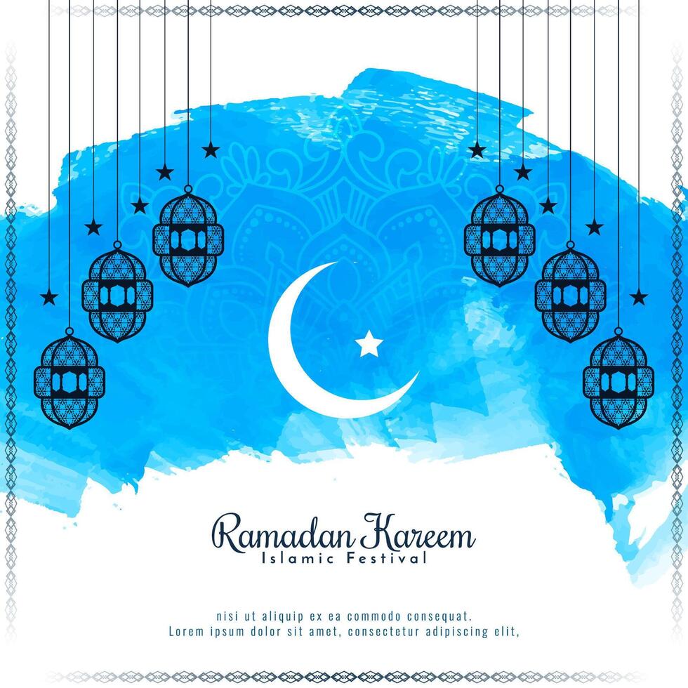 Ramadan kareem mooi Islamitisch festival cultureel achtergrond ontwerp vector