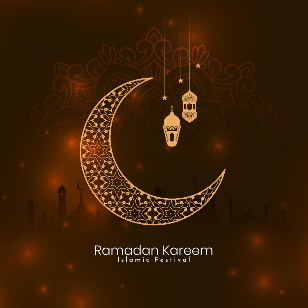 religieus Ramadan kareem Islamitisch festival viering kaart ontwerp vector