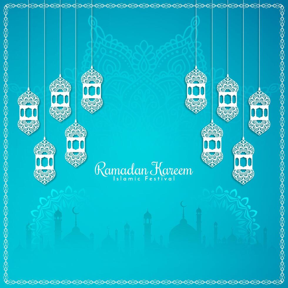 Ramadan kareem traditioneel moslim festival Islamitisch achtergrond ontwerp vector