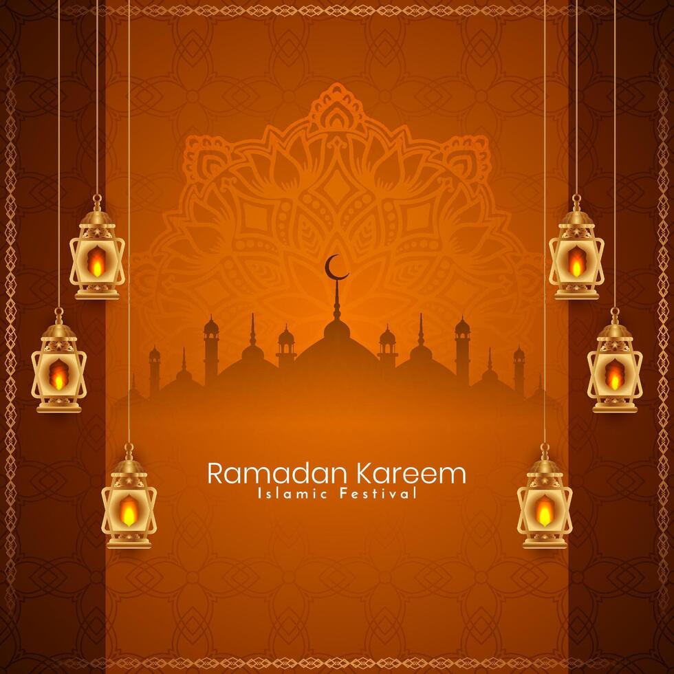 Ramadan kareem mooi Islamitisch festival cultureel achtergrond ontwerp vector