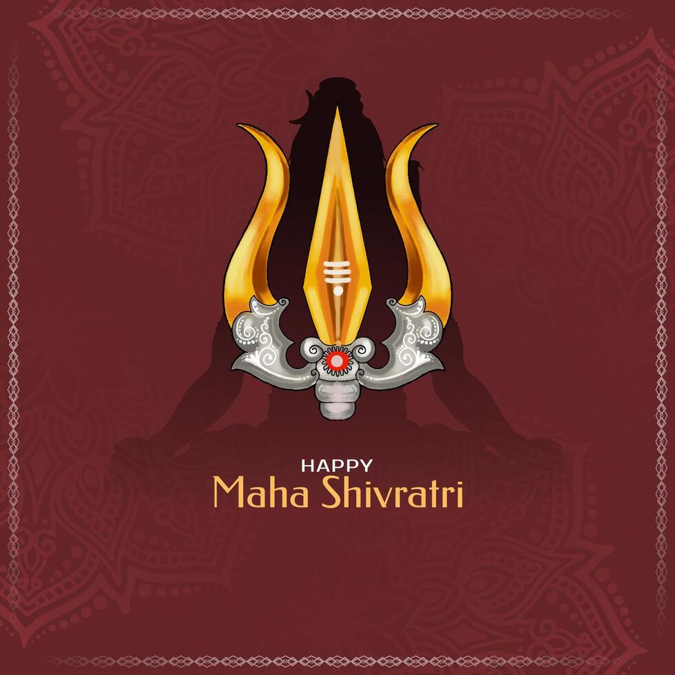 gelukkig maha shivratri Indisch religieus festival achtergrond vector