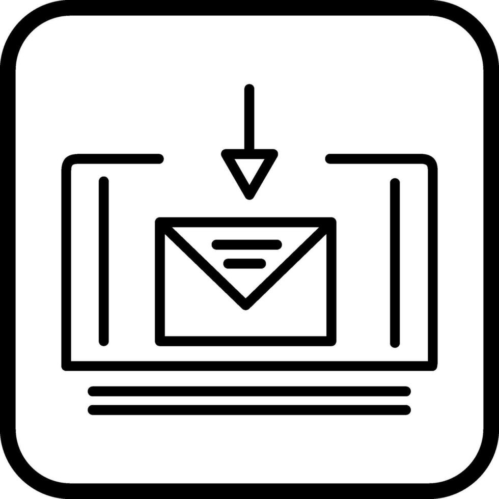 mail downloaden vector icoon