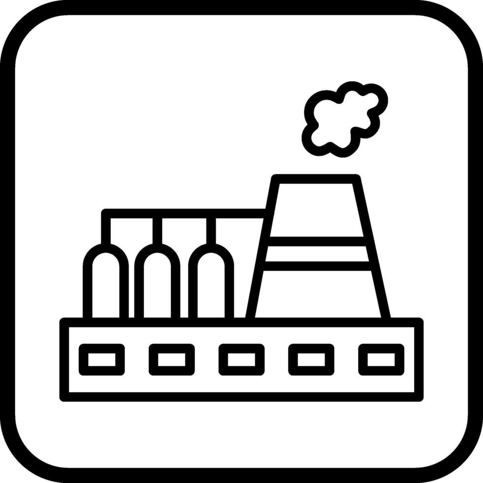 nucleair fabriek vector icoon