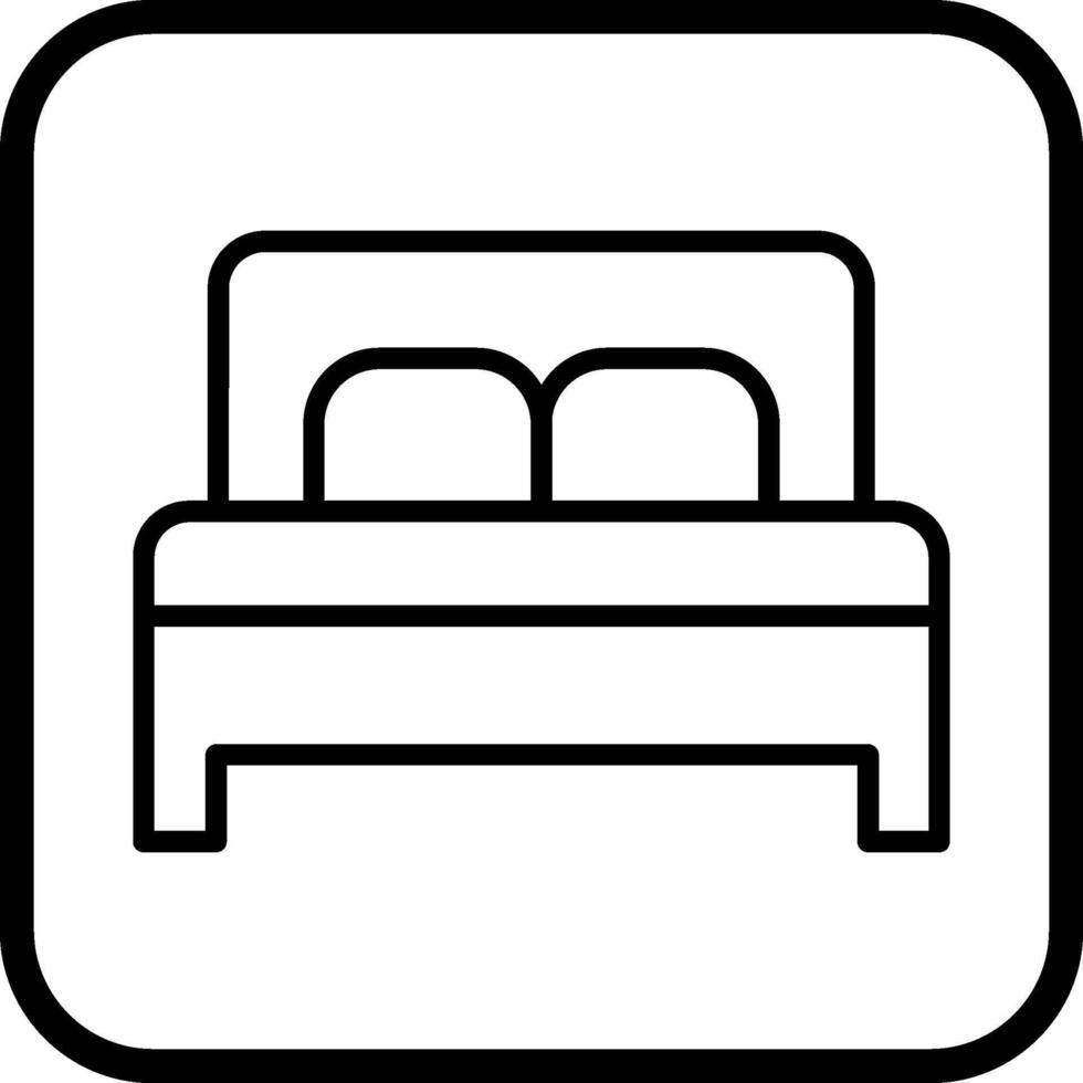 dubbele bed ii vector icoon