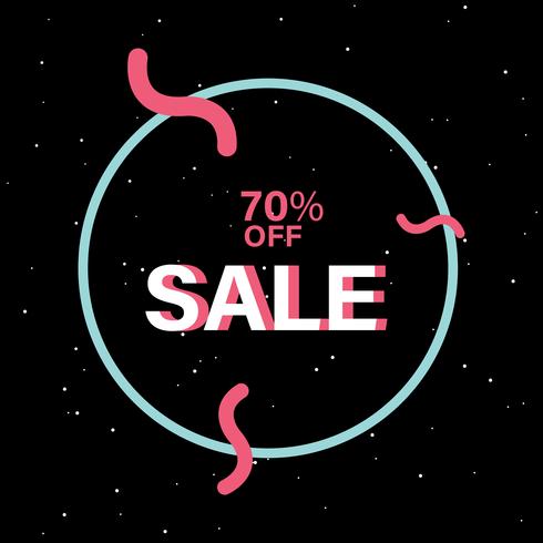 70% korting op SALE badge vector