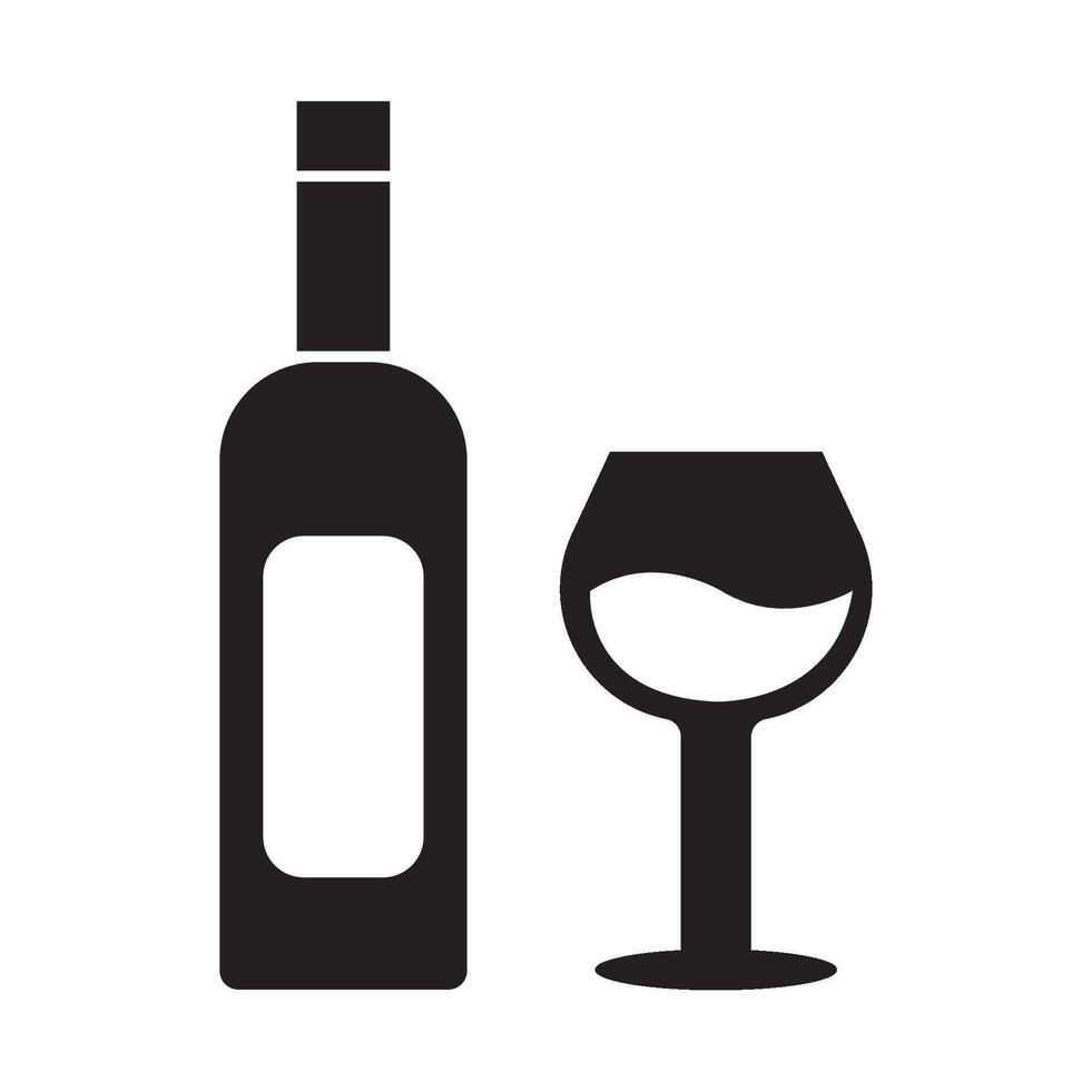 alcohol drinken icoon logo vector ontwerp sjabloon