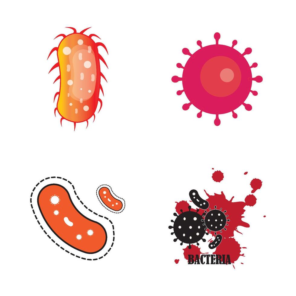 bacterie icoon logo vector ontwerp sjabloon