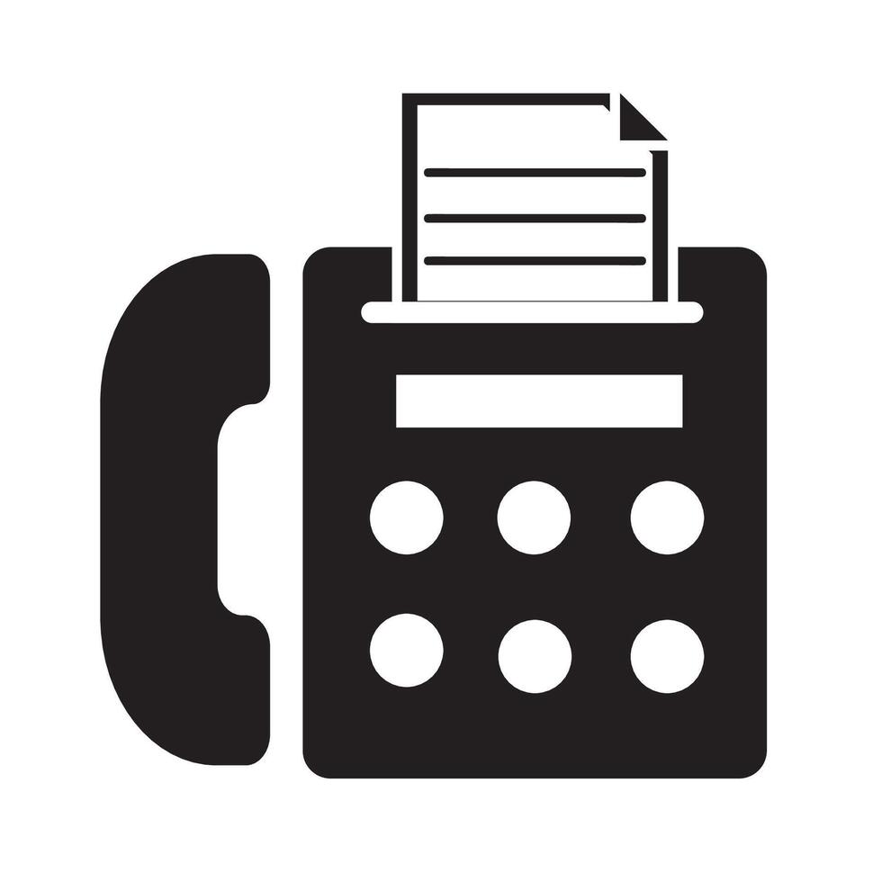 fax icoon logo vector ontwerp sjabloon