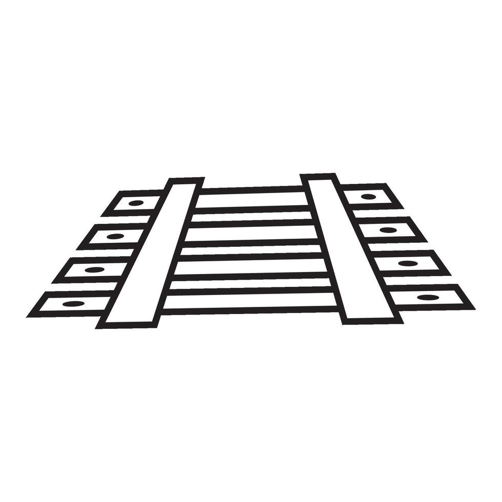 spoorweg icoon logo vector ontwerp sjabloon