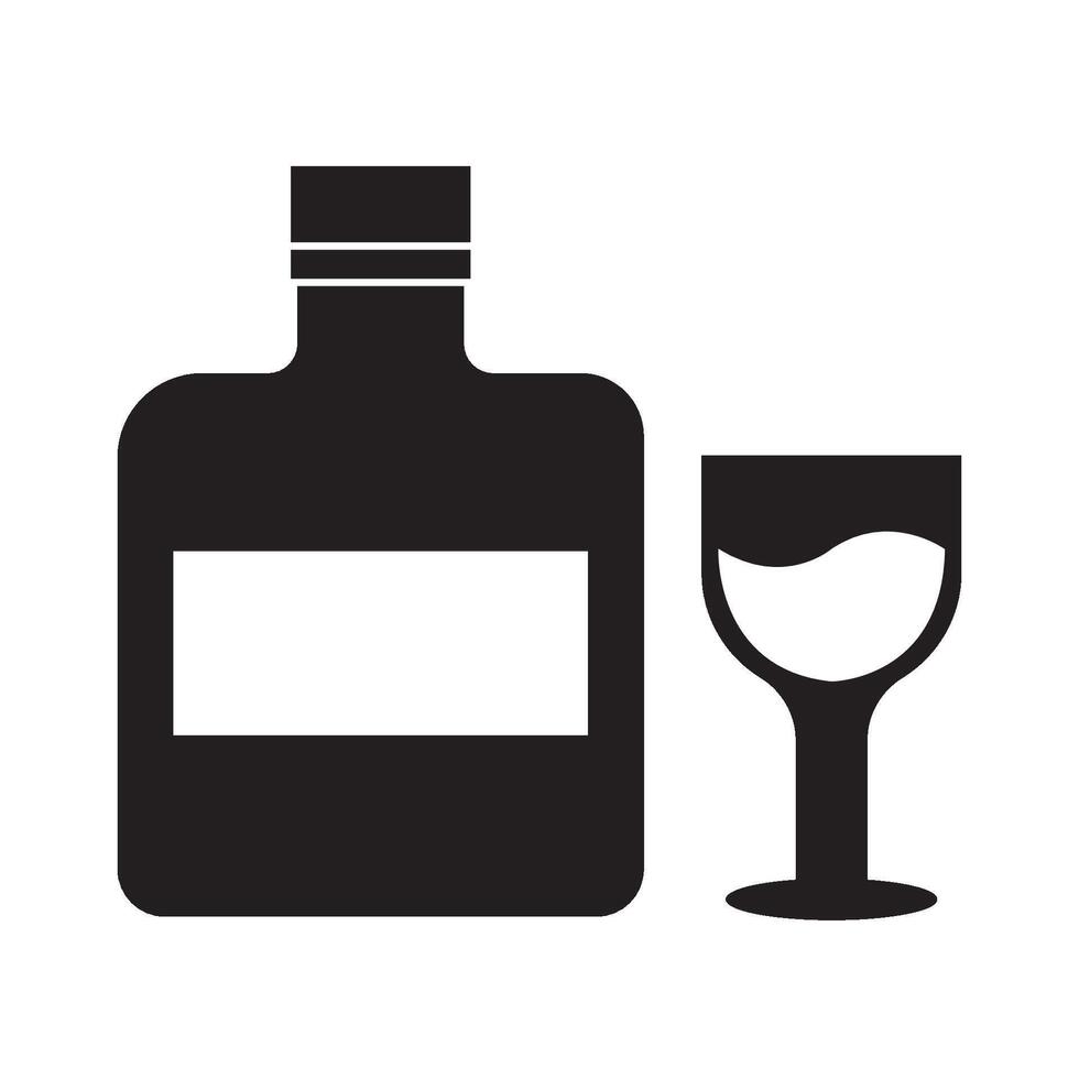 alcohol drinken icoon logo vector ontwerp sjabloon