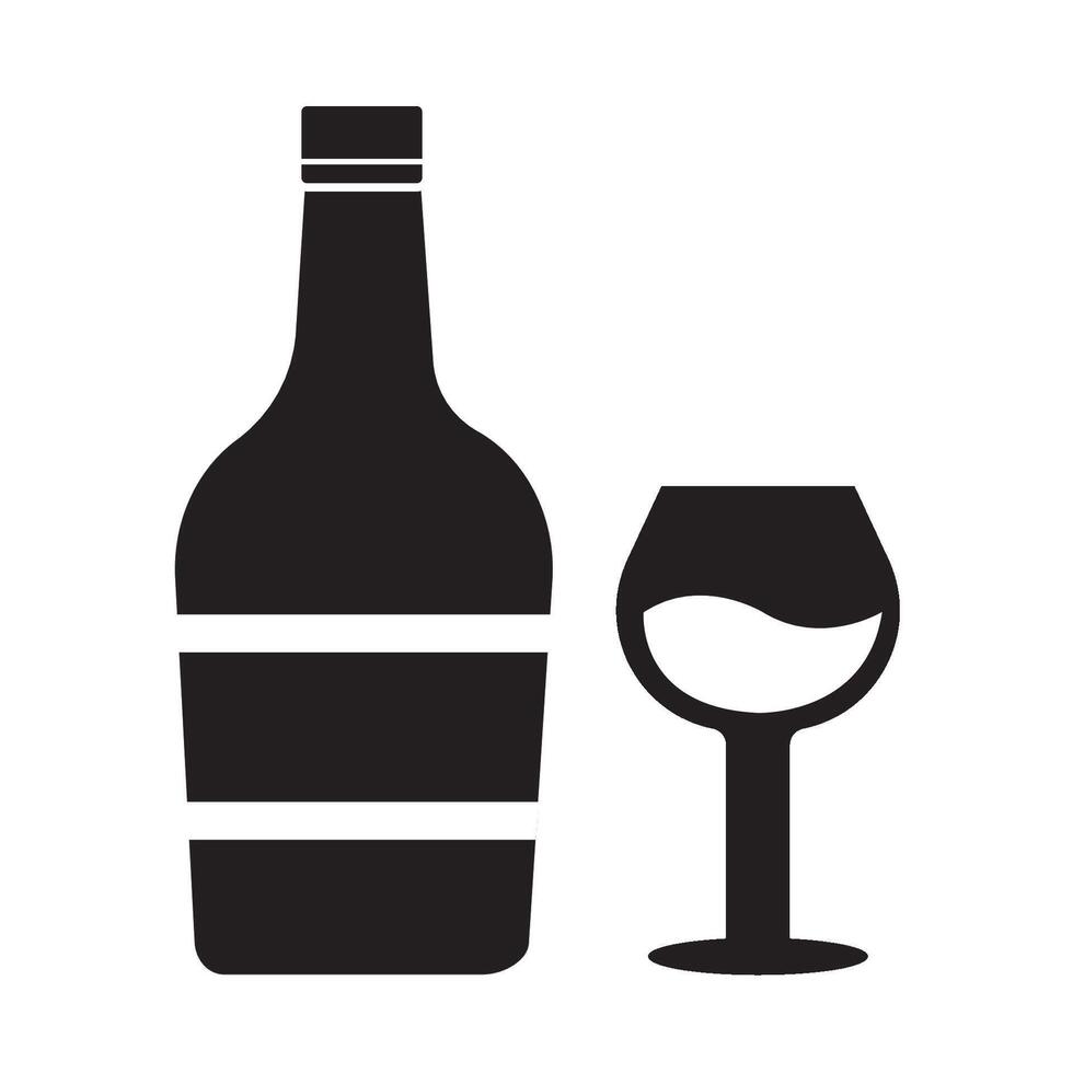 alcohol drinken icoon logo vector ontwerp sjabloon