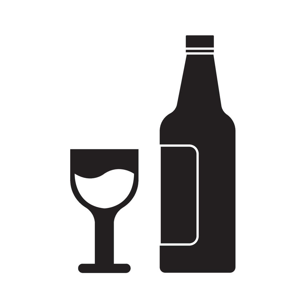 alcohol drinken icoon logo vector ontwerp sjabloon