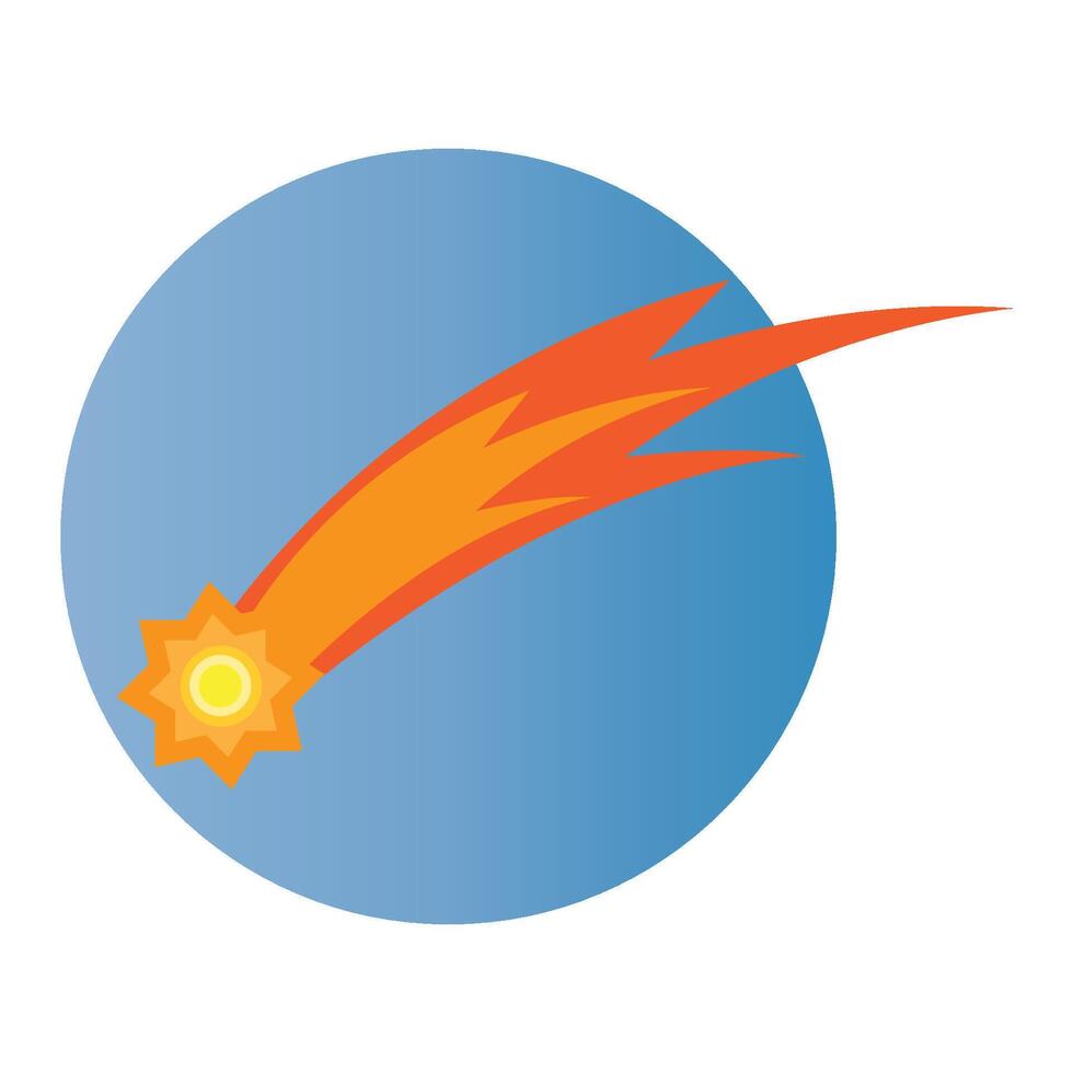 komeet icoon logo vector ontwerp sjabloon
