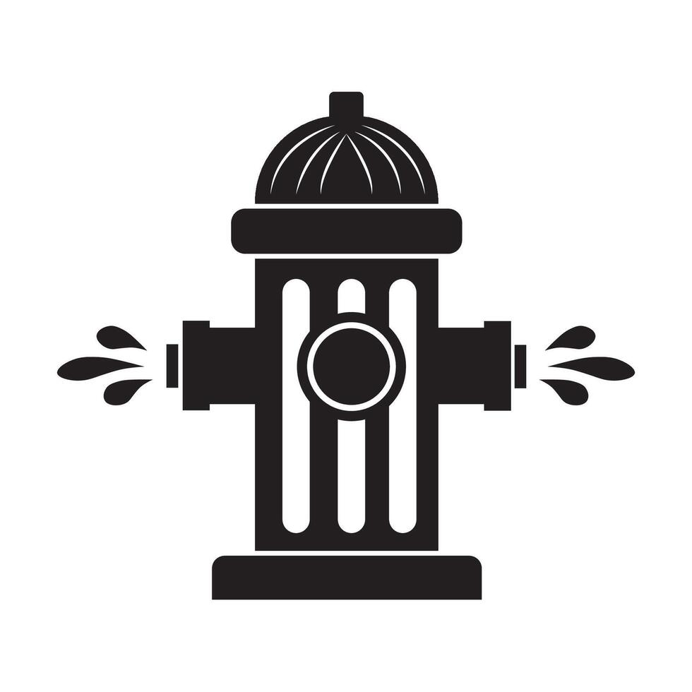 brand hydrant icoon logo vector ontwerp sjabloon