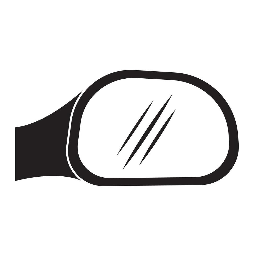 auto achteraanzicht spiegel icoon logo vector ontwerp sjabloon