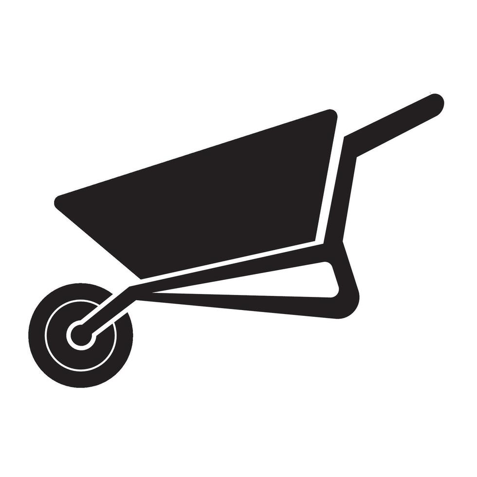 kruiwagen icoon logo vector ontwerp sjabloon