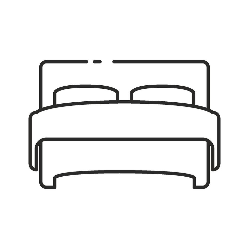 dubbele bed icoon vector ontwerp sjabloon