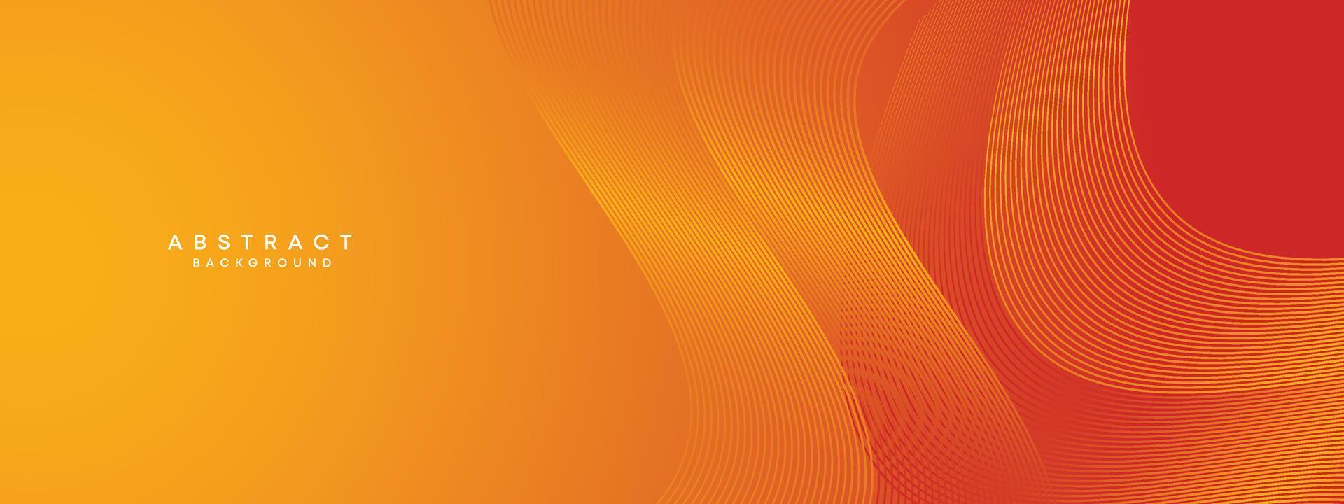 abstract rood, oranje golvend cirkels lijnen technologie achtergrond. modern oranje helling met gloeiend lijnen, glimmend meetkundig vorm diagonaal. voor brochure, omslag, poster, banier, website, kop, folder vector