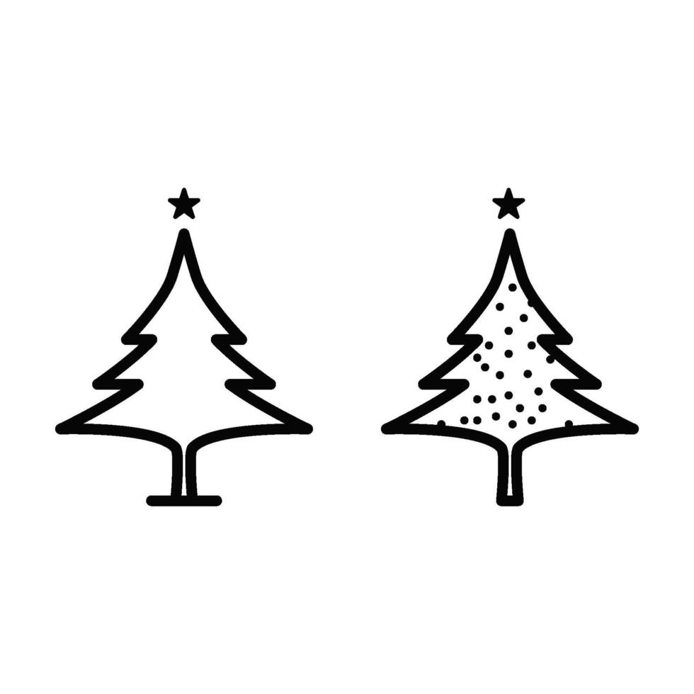 Kerstmis net pijnboom icoon vector ontwerp sjabloon