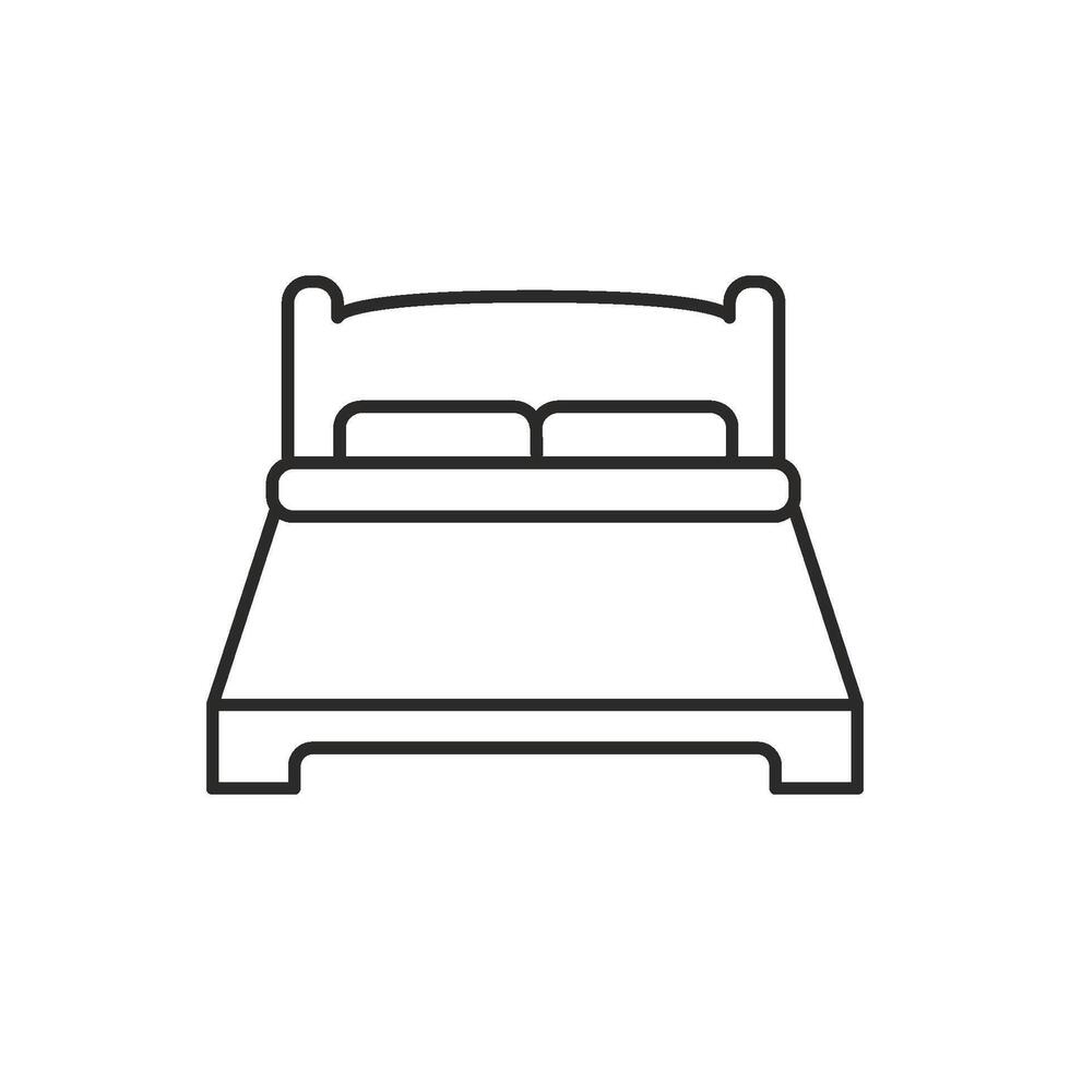 dubbele bed icoon vector ontwerp sjabloon