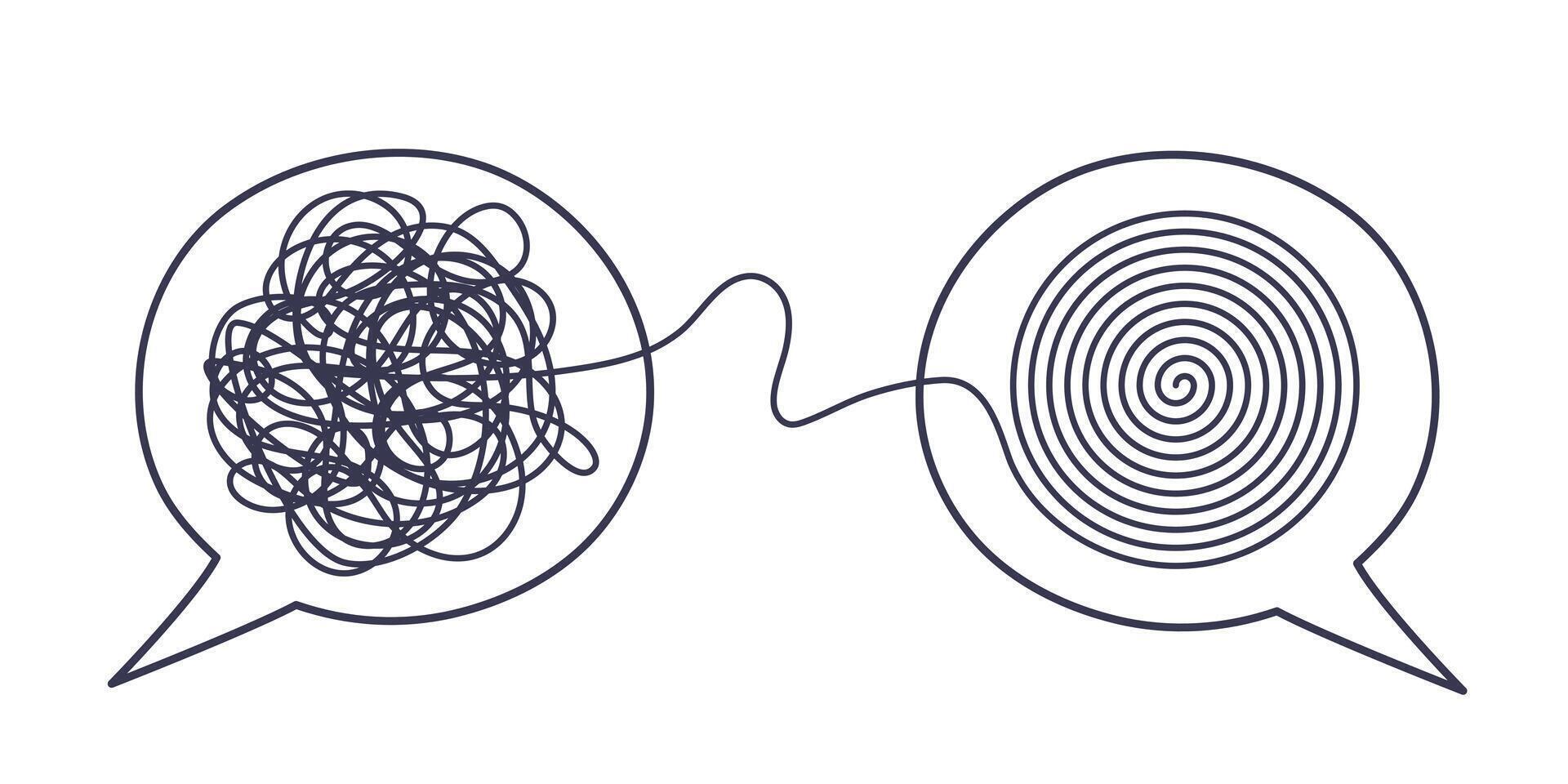 psycholoog raadplegen of mentaal probleemoplossend brainstormconcept. vector