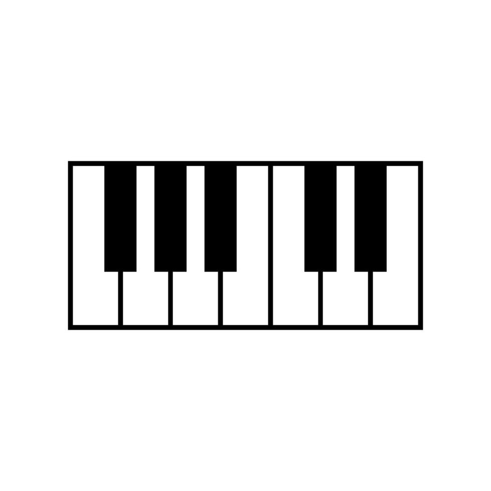 piano toetsenbord icoon vector ontwerp sjabloon