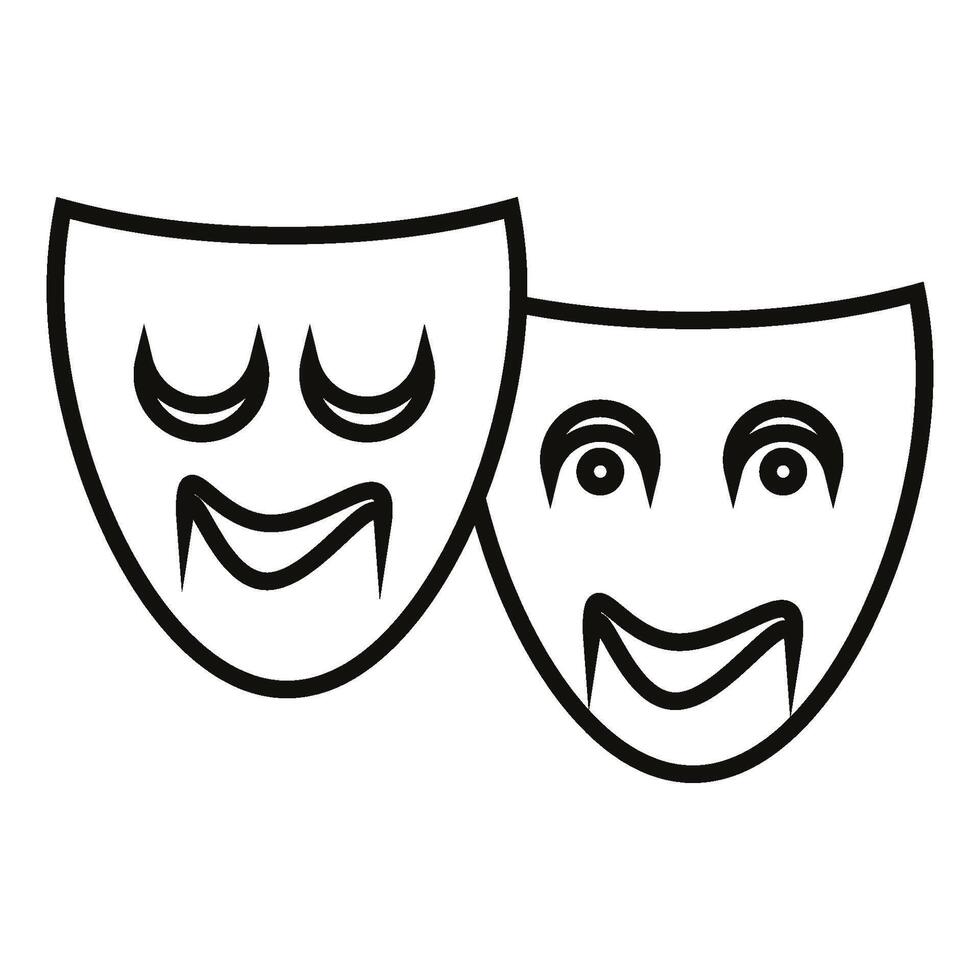 theater masker icoon vector ontwerp Sjablonen