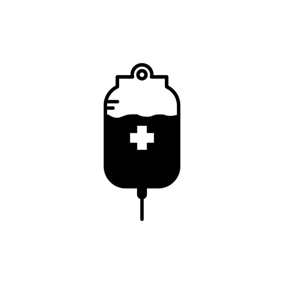 medisch trekken bloed zak icoon vector ontwerp sjabloon