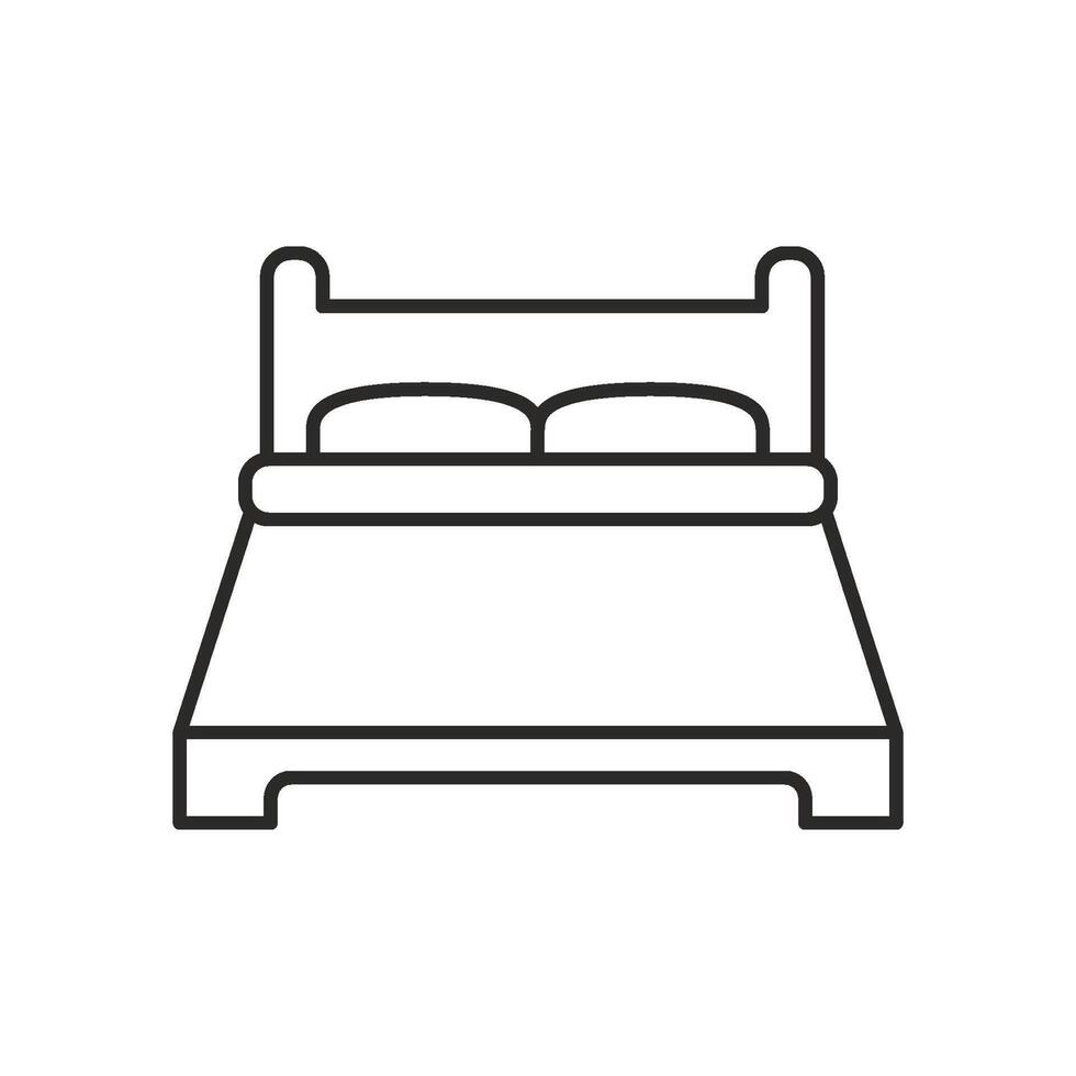 dubbele bed icoon vector ontwerp sjabloon