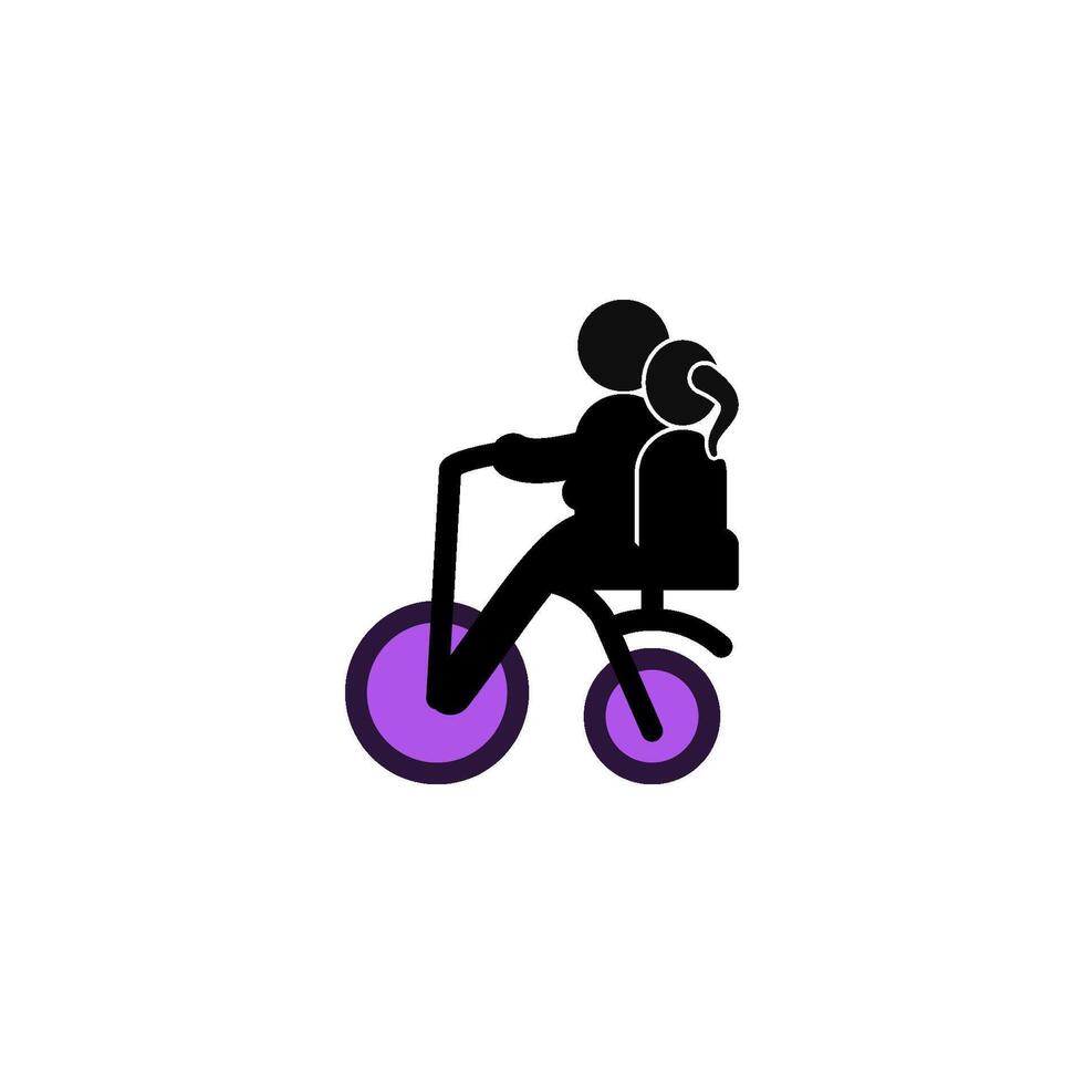 kleuter fiets icoon vector ontwerp Sjablonen