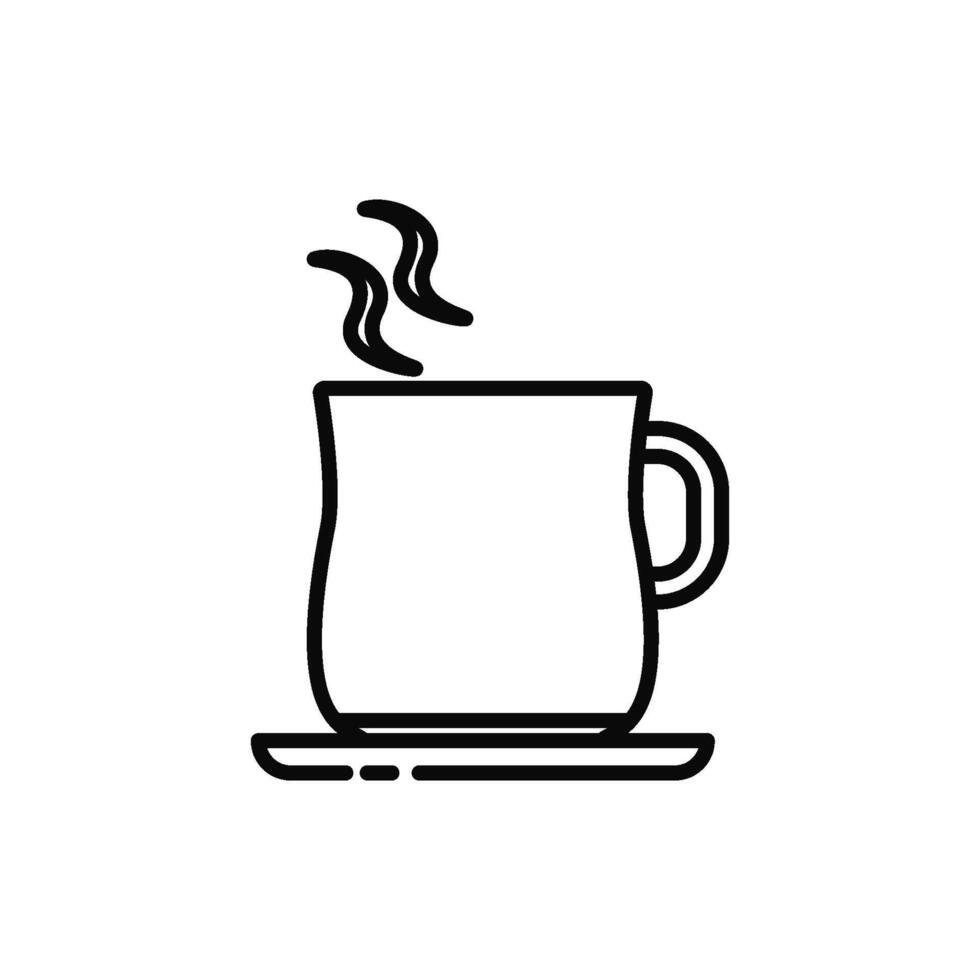kop glas slijm van koffie heet drinken icoon vector ontwerp sjabloon