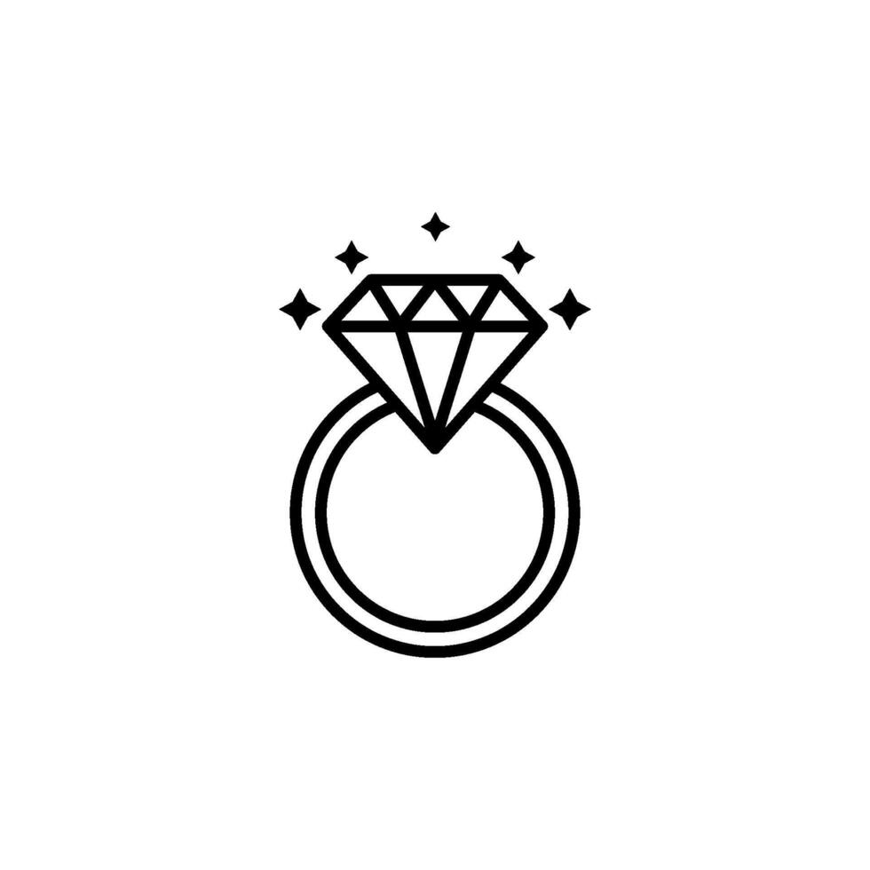 ring diamant icoon vector ontwerp Sjablonen